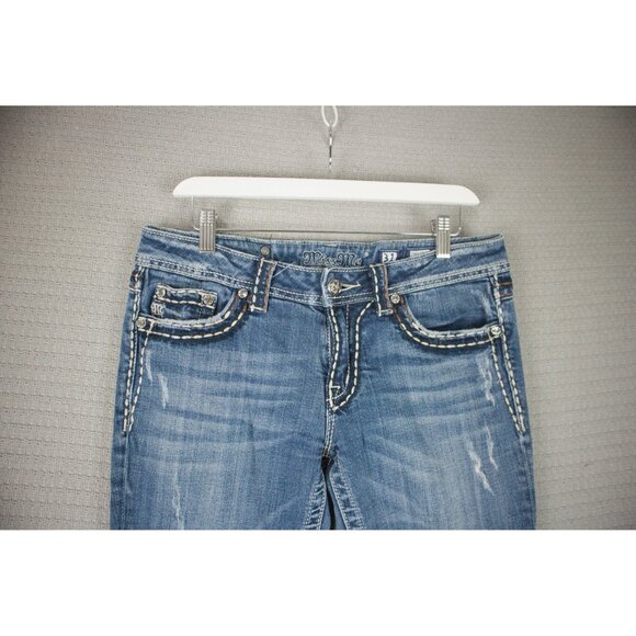 Miss Me Mid Rise Bootcut Denim Jeans Womens 32 JP55014-17 - Picture 3 of 7